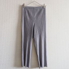 プリーツプリーズPLEATS PLEASEイッセイミヤケパンツライトグレー薄手