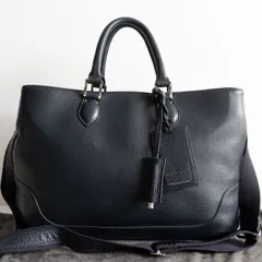 【美品】PELLE MORBIDA【Maiden Voyage 2WAY トートバッグ】ネイビー シュリンクレザー ビジネスバッグ ペッレモルビダ 26030585のサムネイル