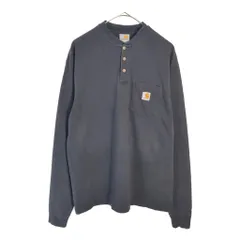 Carhartt カーハート ヘンリーネック 長袖Ｔシャツ ブラック(メンズ L)中古 古着 X5728