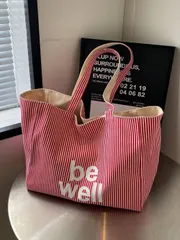 バッグ レディース トートバッグ 両面キャンバストートバッグ、コントラストカラーデザイン、軽量でポータブル、学校、キャンパス、図書館、ショッピング、旅行、アウトドアアクティビティ、ピクニックなどに適しています。大容