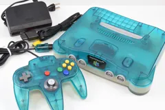 【N64】ニンテンドウ64 本体 セット クリアブルー (AVケーブル/ACアダプタ付) 64 ロクヨン