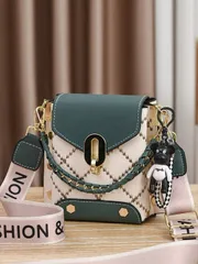 バッグ レディース ショルダーバッグ ダイヤモンド柄 携帯電話バッグ、レディースショルダーバッグ、スタイリッシュミニクロスボディバッグ、レディースチェーントートバッグと正方形財布