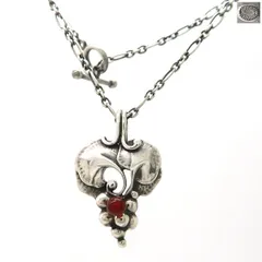 GEORG JENSEN イヤーペンダント 1996 カーネリアン 葡萄モチーフ 925S シルバー ブドウ ネックレス ◆送料込◆質屋-11814のサムネイル