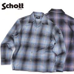 ショット【Schott】782-6120001 OMBRE CHECK SHIRT/オンブレチェックシャツ メンズ 長袖 薄手 アメカジ