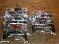 在庫処分 親子 がま口 口金 ハンドメイド 手芸 金属 パーツ 幅約12.5cm 5個セット 資材 手作り 材料 素材 作製 財布 印鑑ケース 小銭入れ 大きめ バッグ 丸形 裁縫 ガラス ゲンコ 差し込みタイプ 専門 送料無料