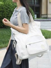 Women's Backpack, Peach Tree Design, Travel Backpack, 2-Way Handbag & Shoulder Bag, Laptop Bag, Couple Bag, Waterproof Compartment, Large Capacity, Multiple Pockets, for Travel, Vacation, Fitness, School