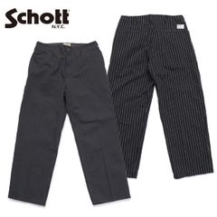 Schott ショット ネップデニム フレアパンツ フルレングス ジーンズ 