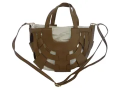 k01241206008　ブランド不明　0　ブラウン×ベージュ　　バッグ　ハンドバッグ/クラッチバッグ　通年