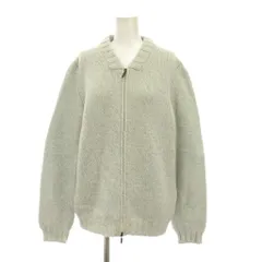 マックスマーラ ウィークエンドライン MAX MARA WEEKEND LINE カーディガン ニット ジャケット ジップアップ ウール 長袖 L 青 ブルー 白 ホワイト /YM ■GY19のサムネイル