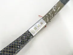 【一輝堂】和装小物 帯締め 本場筑前博多織 佐賀錦 平組 金糸 未使用品 美品 26w03-2962