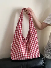 バッグ レディース トートバッグ 2025年新作 大容量トートバッグ レディース カラフルチェック柄 トートハンドバッグ 軽量 カジュアル マルチユース ショルダーバッグ 通勤 ショッピング ビーチ旅行用