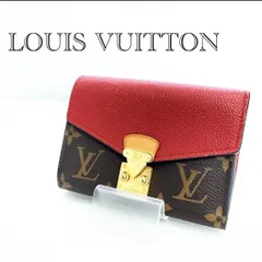 LOUIS VUITTON モノグラム ポルトフォイユ パラス コンパクト M67478 三つ折り財布  レッド ブラウン  レディース 鞄 _218067