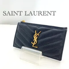 Saint Laurent サンローラン カサンドラ マトラッセ フラグメントケース カードケース コインケース ミニ財布  ブラック  レディース 鞄 _218067