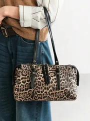 バッグ レディース トートバッグ スウィート、クール、スパイシーな女の子 大容量 レオパード柄トートバッグ、通勤 多用途 手提げ ショルダー クロスボディ トラベルバッグ