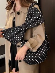 バッグ レディース ショルダーバッグ ファッショナブルな和風かわいい女の子高品質ウール赤チェック柄大きなリボンショルダーバッグ、カジュアル通勤買い物学校用クロスボディバッグ女性用、大容量