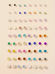 ジュエリー レディース イヤーアクセサリー セット スタッドイヤリング ラインストーンデコレーション 36ペア