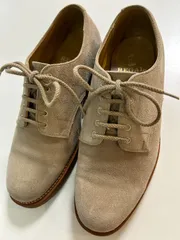 リーガルREGALスエードプレーントゥシューズ ビジネスシューズ ドレスシューズ カジュアルシューズ くつ クツ 紐靴 紳士靴ベージュグッドイヤーウエルト式製法24.5メンズ（men’s）男性用、紳士 ユニセックスカジュアル プライベート 出勤 会社