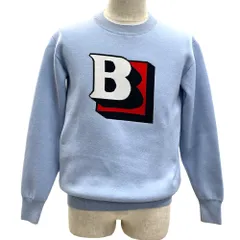 バーバリー ニット セーター 長袖 クルーネック Bロゴ ウール混 ライトブルー メンズ ユニセックス 8048830 BURBERRY[サイズ S] 上品 高級感 洗練 エレガント 快適性 保温性 デイリー
