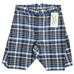未使用 ヴィヴィアンウエストウッド ハーフパンツ チェック柄 ネイビー メンズ ユニセックス 15-01-791009 Vivienne Westwood [サイズ 38] 上品 高級感 洗練 カジュアル デイリー 快適性 軽量 スタイリッシュのサムネイル
