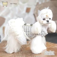 【おでかけ/誕生日】犬服 プリンセスドレス ワンピース 黒白ボーダー 白チェック プリーツスカート トイプードル 小型犬 超小型犬 写真撮影 かわいい おしゃれ プレゼント ギフト