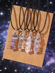 ジュエリー レディース ネックレス セット クリスタルペンダントネックレス4個。