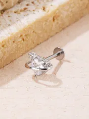 ジュエリー レディース イヤーアクセサリー 1個 レディースファッション ハート型スタッドピアス、デイリーウェアに適しています