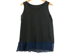 k03241204042　ブランド名不明　38　黒色×紺色　　トップス　ノースリーブ　春夏