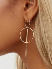 ジュエリー レディース イヤーアクセサリー 1ペア リングデコレーション ドロップピアス