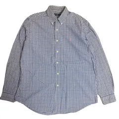 ラルフローレン　チェックシャツ　Lサイズ　ブルー