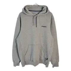 patagonia パタゴニア ロゴ スウェットパーカー アウトドア グレー(メンズ M)中古 古着 X5746