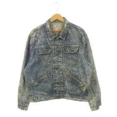 ラングラー WRANGLER 90s ヴィンテージ 124MJ型 デニム ジャケット Gジャン ジージャン ケミカルウォッシュ L 青 ブルー MKC-4712 /AH10 ■GY11