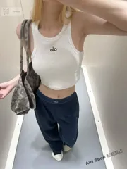 夏新作 新品 Alo Yoga ノースリーブ フィットネス キャミソール alo レディース スポーツ スリム カジュアルトップス