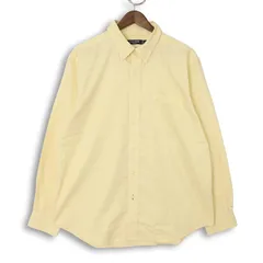 大きいサイズ メンズUS-XLサイズ ノーティカ 長袖ボタンダウンシャツ パステルイエロー SLIM FIT WRINKLE NAUTICA アメリカ古着 hsc-0923n