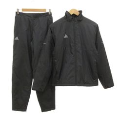 아디다스 adidas 윈드 브레이커 재킷 블루존 팬츠 S 지퍼 업 뒤 기모 블랙 블랙 /JS ■ECB001