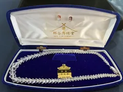 昭和レトロ 水晶ネックレス カットデザイン