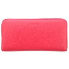 バルコス BARCOS 美品 長財布 ウォレット ロゴ レザー 赤 レッド /AE ■GY18