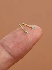 ジュエリー レディース イヤーアクセサリー シンプルなスタッドピアス  S925 スターリングシルバー製 ゴールドメッキ仕上げ レディース 1ペア  結婚式や記念日のギフトに最適な高級ジュエリー