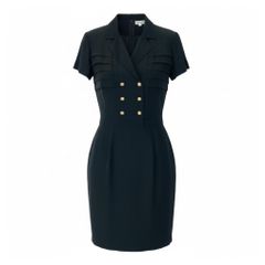 C CHANEL シャネル ヴィンテージ 1989P シルクドレスワンピース ダブルボタン 金ボタン 36サイズ ブラック系 シルク100％ レディース 女性用nu1