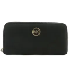 マイケルコース MICHAEL KORS 長財布 レザー ラウンドファスナー ロゴ ゴールド金具 黒 ブラック 35H3GTVZ3L /XZ ■GY18