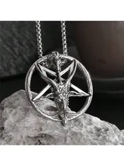 ジュエリー メンズ ネックレス メンズ レトロ パンク風 五角星 象頭ネックレス 1個入り