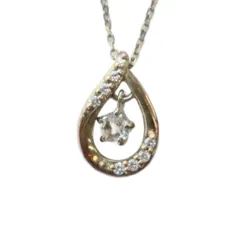 ヨンドシー 4℃ ネックレス アクセサリー ペンダント ラインストーン Silver925 シルバー色 ■GY99 /MQ