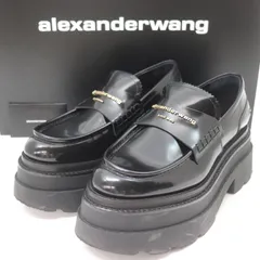 ITOGDFZYIQIA alexanderwang アレキサンダー ワン プラットフォーム 厚底 フラットシューズ パンプス シューズ ロゴ ブラック 黒 レディース サイズ38のサムネイル