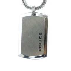 ポリス POLICE ネックレス アクセサリー ペンダント ロゴ ステンレススチール シルバー色 ■GY11 /MQ