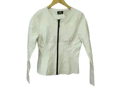 k05241211066　ブランド不明　Mサイズ　White　　アウター　レザージャケット/コート　秋冬