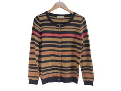 k05241207049　Te chichi　サイズ表記無し　茶色×紺×ピンク　　トップス　ニットorセーター　秋冬