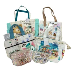 186001 現状品 Disney ディズニー トートバッグ＆ポーチ　まとめ 6点まとめ売り