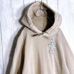 【海外モデル】GAP ギャップ ベージュ ワンポイント スウェット パーカー #g12