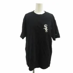 ニューエラ NEW ERA Tシャツ L 黒 ブラック 半袖 クルーネック MLB シカゴホワイトソックス ロゴプリント カットソー /PP ■ECD001