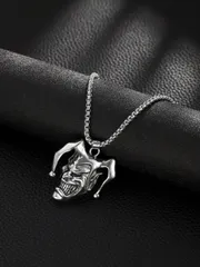 ジュエリー メンズ ネックレス ファッション ヨーロッパとアメリカのスタイル合金製 ビンテージ ジョーカーの笑顔のメンズヒップホップペンダントネックレス 1個