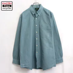 90s vintage J.CREW 無地 ボタンダウン 長袖シャツ メンズ 表記Lサイズ